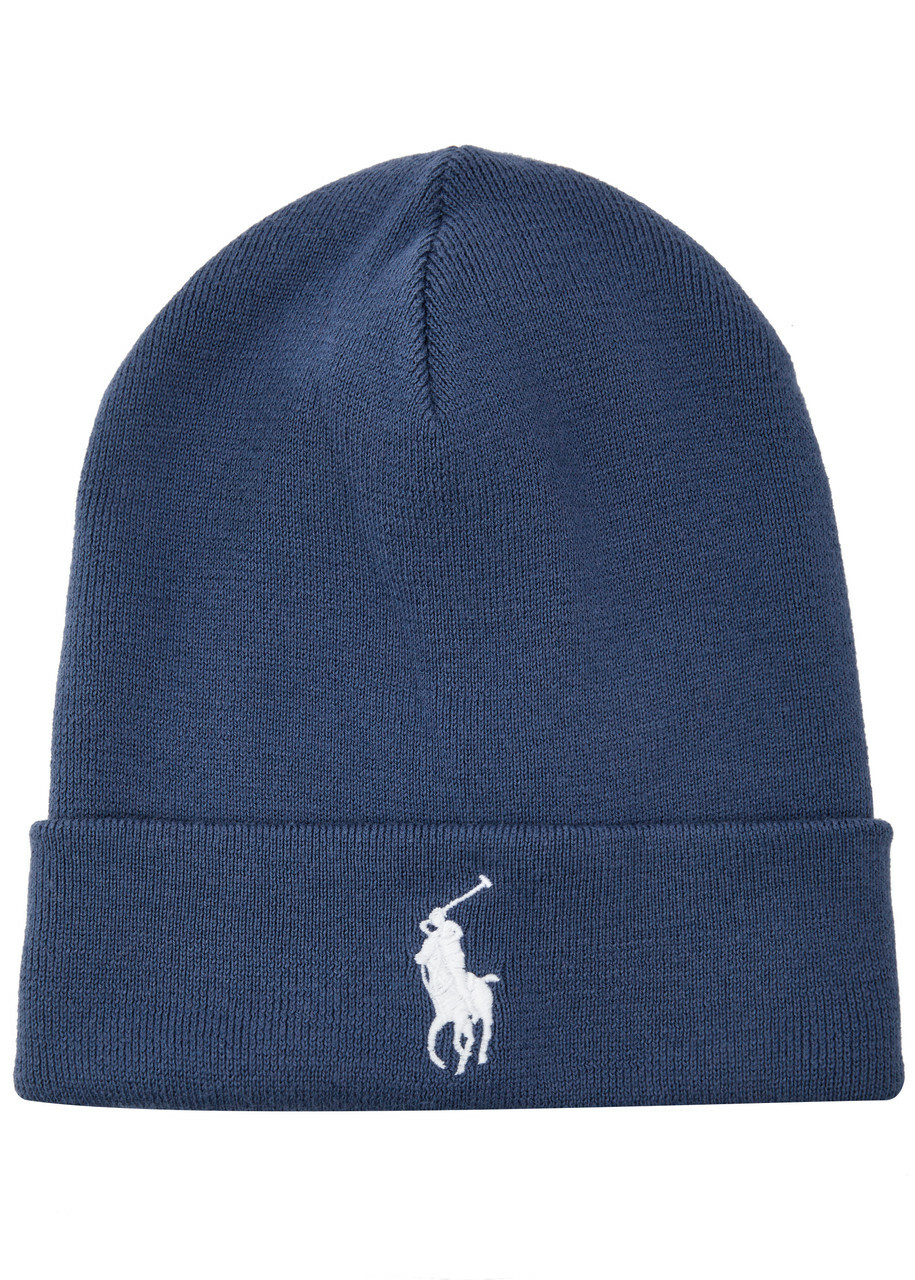 Polo Ralph Lauren Logo-embroidered Cotton Beanie - Blue - One Size