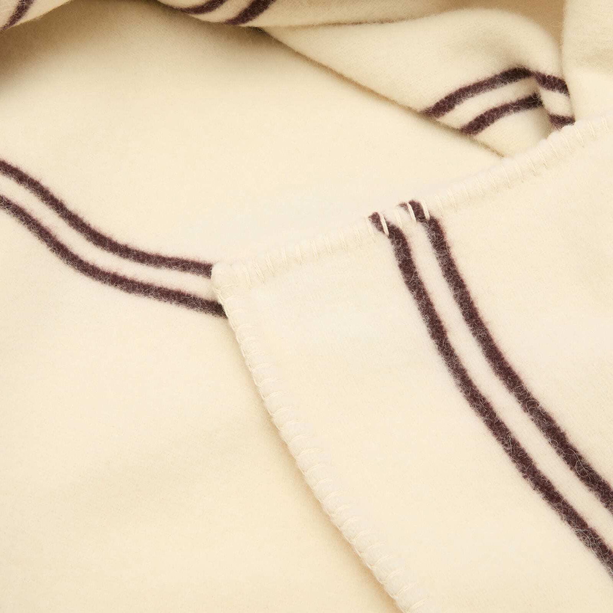 Tekla Fabrics Striped Lambswool Blanket in Ruck Stripes 