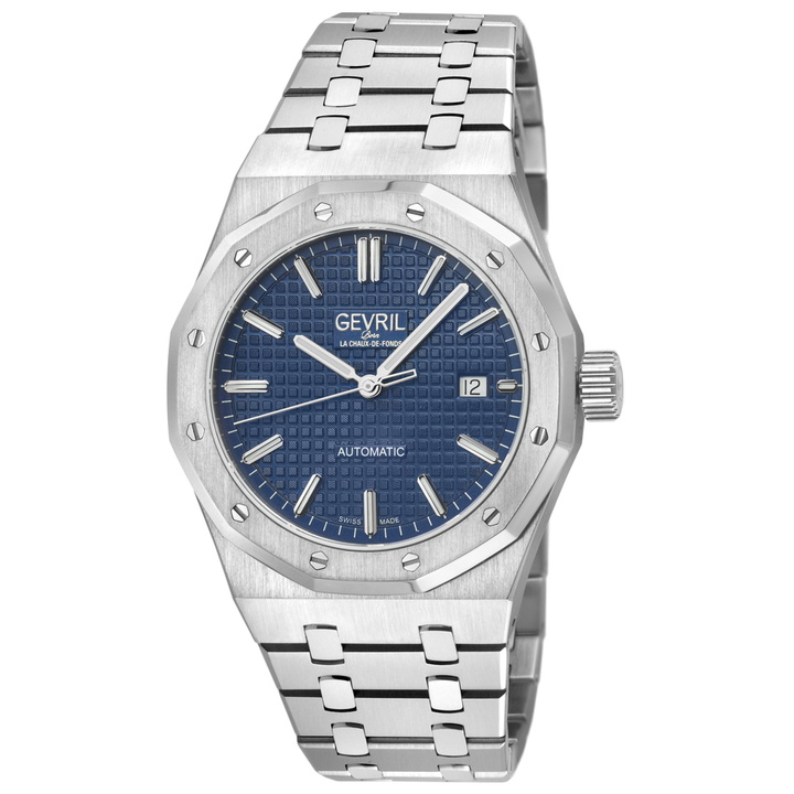 Photo: Gevril Gotham Automatic Blue Dial Mens Watch 49401B