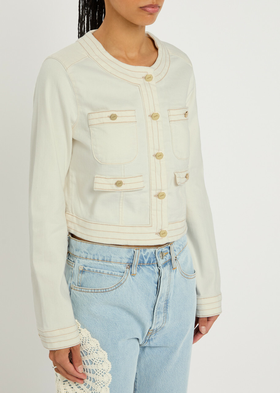 Paige Kiya Denim Jacket Ecru