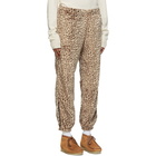 Needles Beige and Brown Faux-Fur Trousers