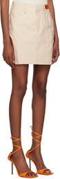 Heron Preston White Cutout Miniskirt