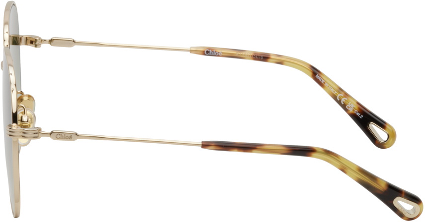 Chloé Gold Aviator Sunglasses Chloe