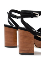 Toteme 90 Suede Platform Sandals Black Other