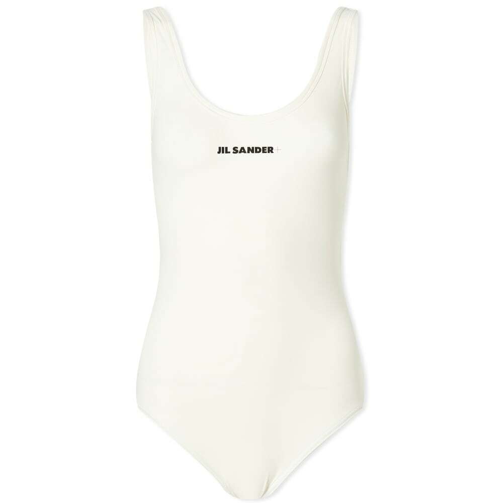 Photo: Jil Sander Women's Logo Swimsuit in Coconut