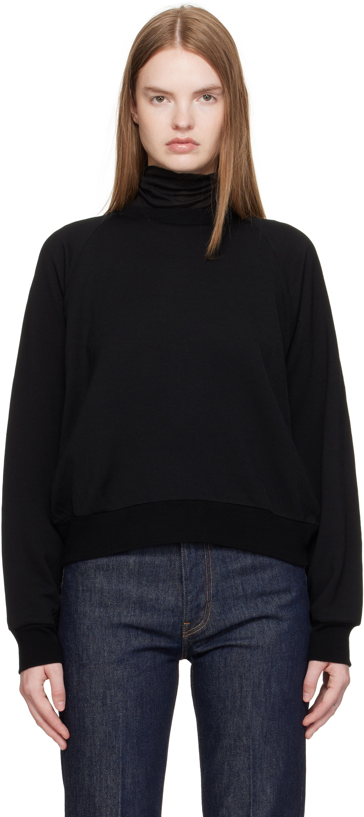 AURALEE Gray Super Fine Wool High Gauge Rib Knit Bandeau Top Auralee