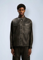 Palm Angels Curved Logo Coated Overshirt