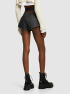 AREA - Butterfly Raw Cotton Denim Hot Pants