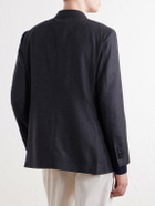 Rubinacci - Double-Breasted Virgin Wool-Twill Blazer - Gray