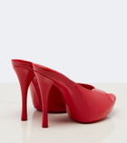 Gucci Viv patent leather platform mule