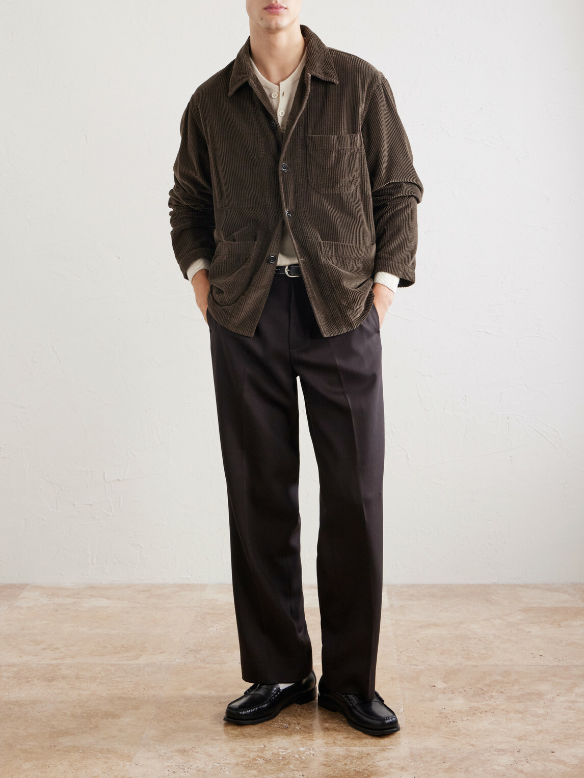 Hartford - Perry Cotton-Corduroy Jacket - Brown