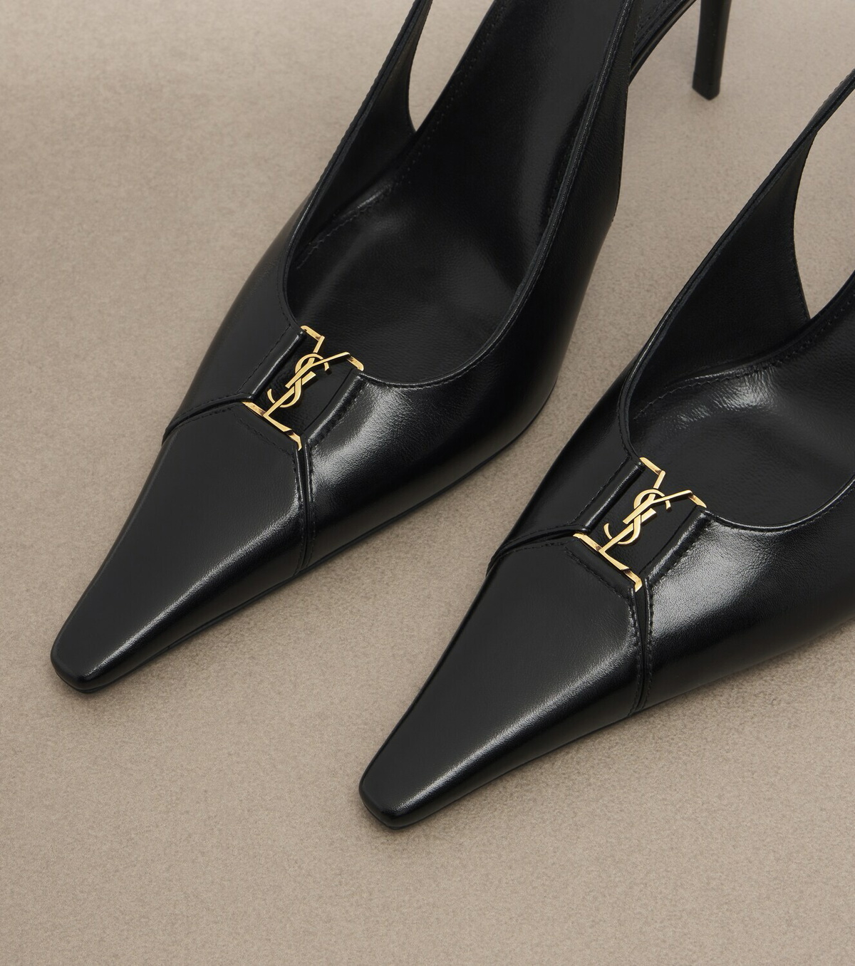 Saint Laurent Cassandre leather slingback pumps