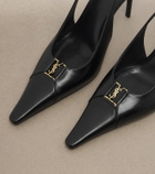 Saint Laurent Cassandre leather slingback pumps