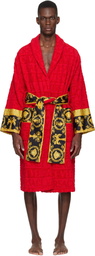 Versace Red 'I Heart Baroque' Bathrobe