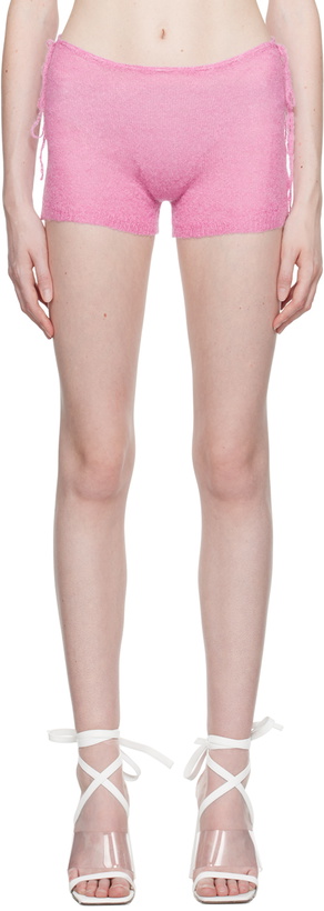 Photo: GUIZIO Pink Side Tie Shorts