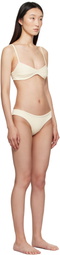 Haight Off-White Adjustable Ribbed Monica & Ribbed Basic Bikini