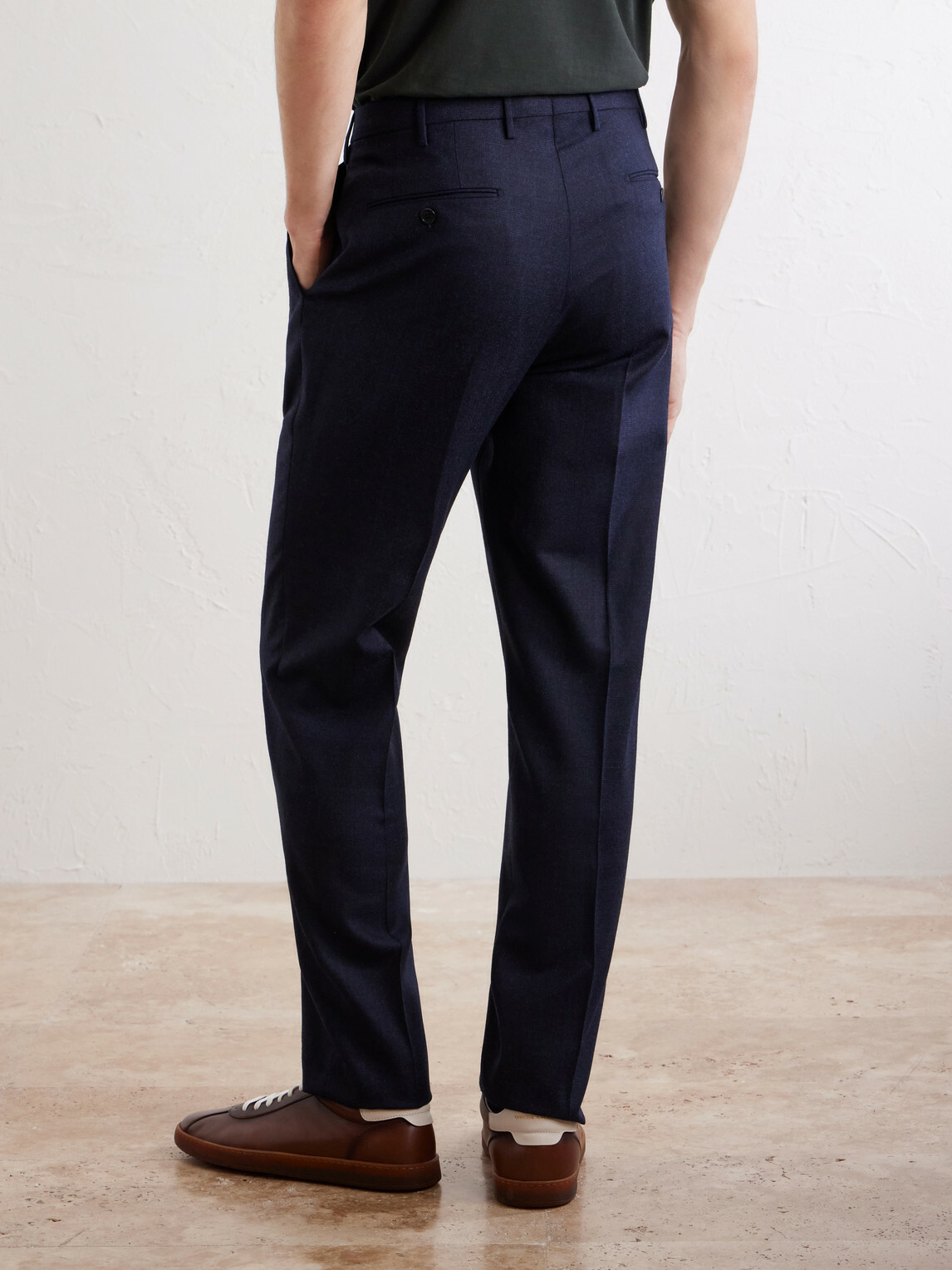 Slowear - Straight-Leg Wool and Cashmere-Blend Trousers - Blue