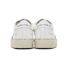 Golden Goose White and Gold Hi Star Sneakers