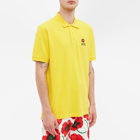 Kenzo Men's Crest Logo Polo Shirt in Golden Yellow