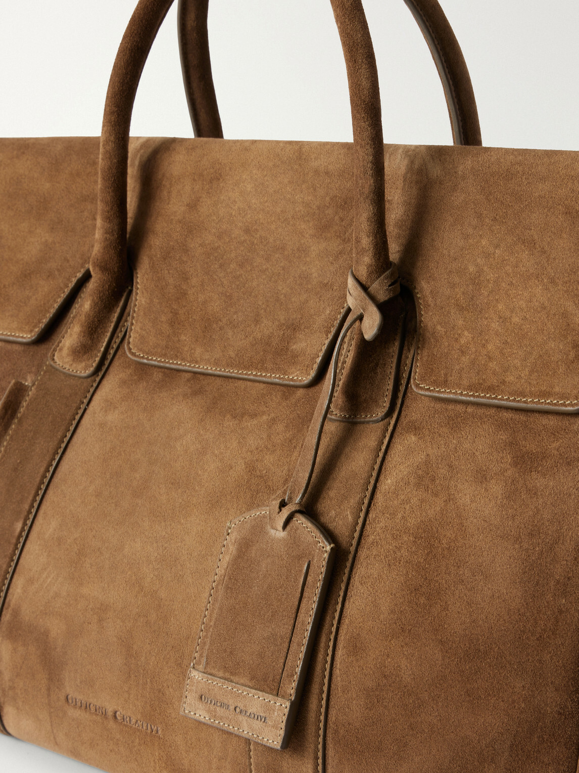 Officine Creative - Bostonian 001 Suede Weekend Bag