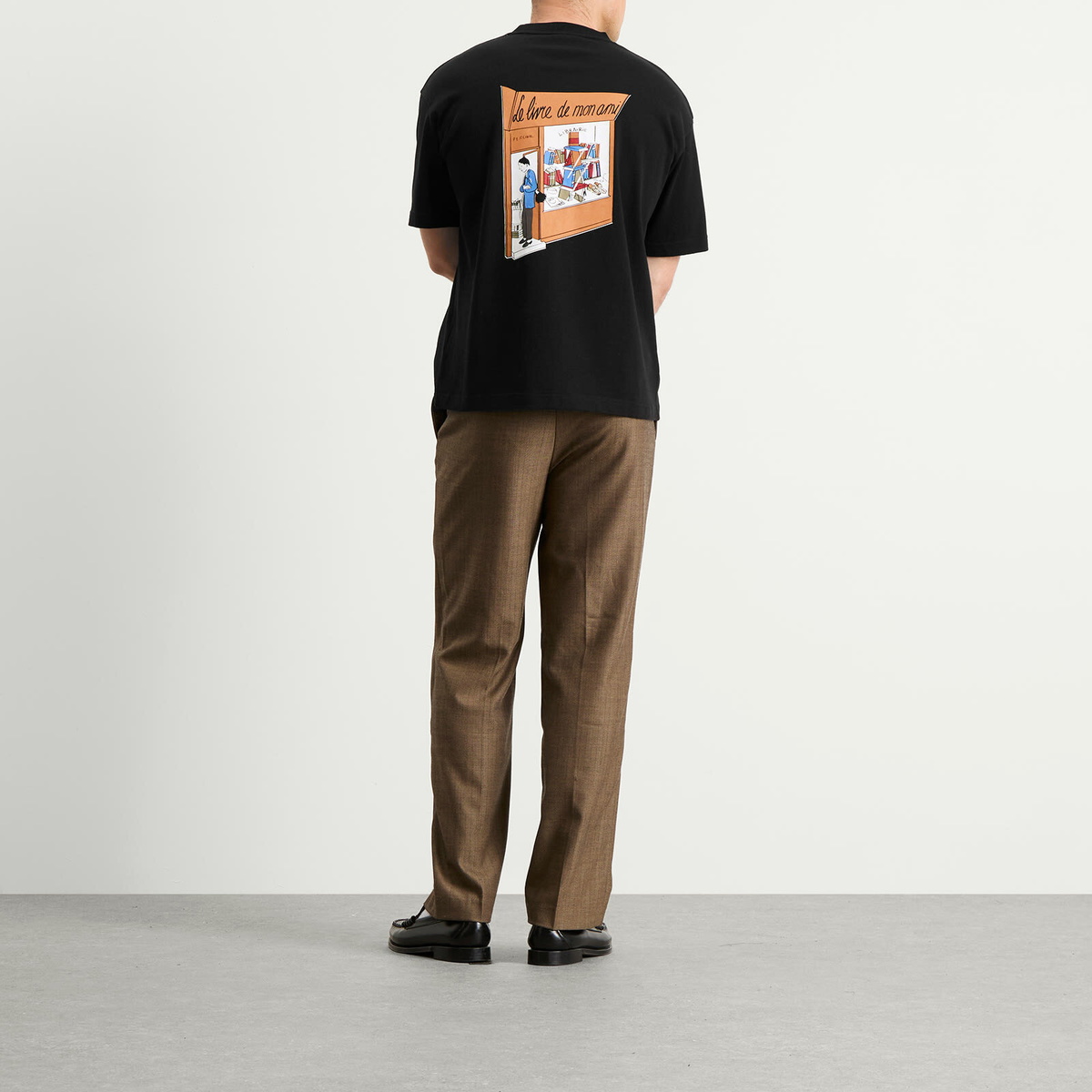 Percival Men's Le Livre De Mon Ami Oversized T-Shirt in Black