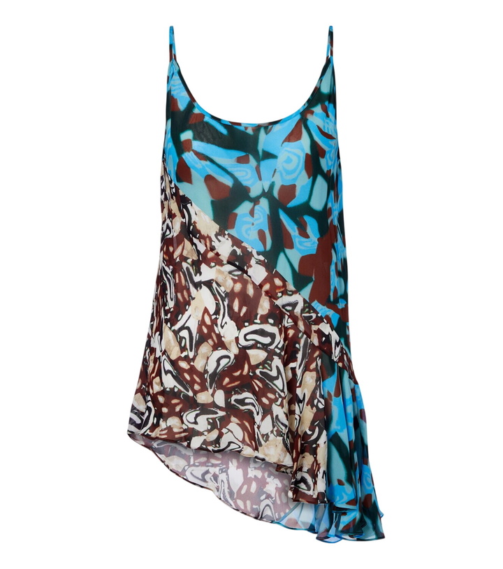 Photo: Dries Van Noten Printed asymmetric top