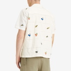 Percival Men's Olive Tapestry Shirt in Ecru