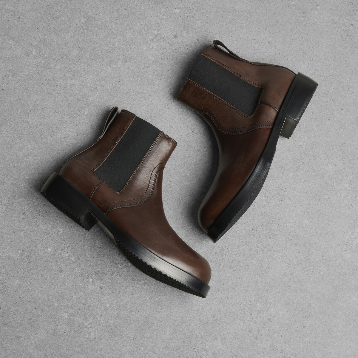 Dries Van Noten Men's Leather Boots in Dark Brown