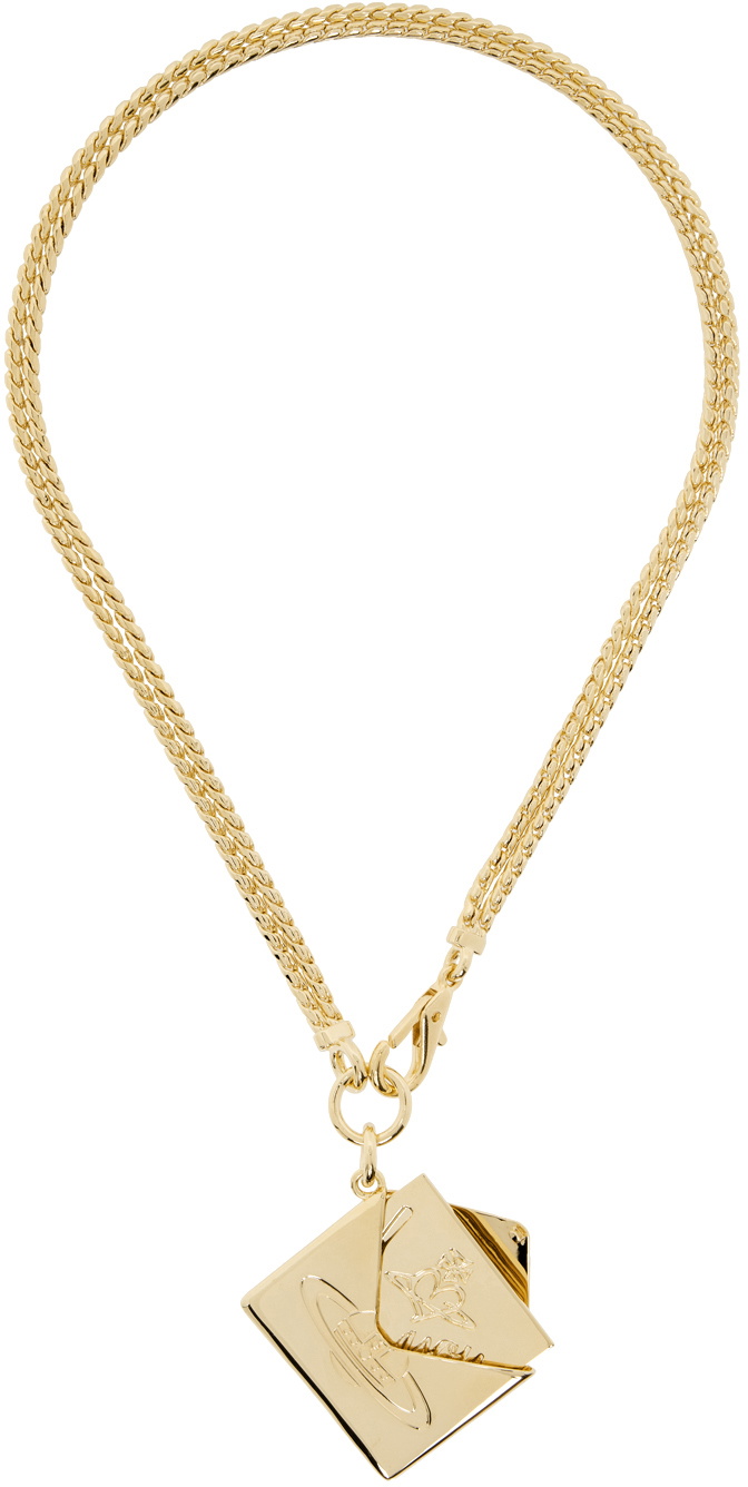 Louis Vuitton Vivienne Pendant Necklace - Blue, Brass Pendant