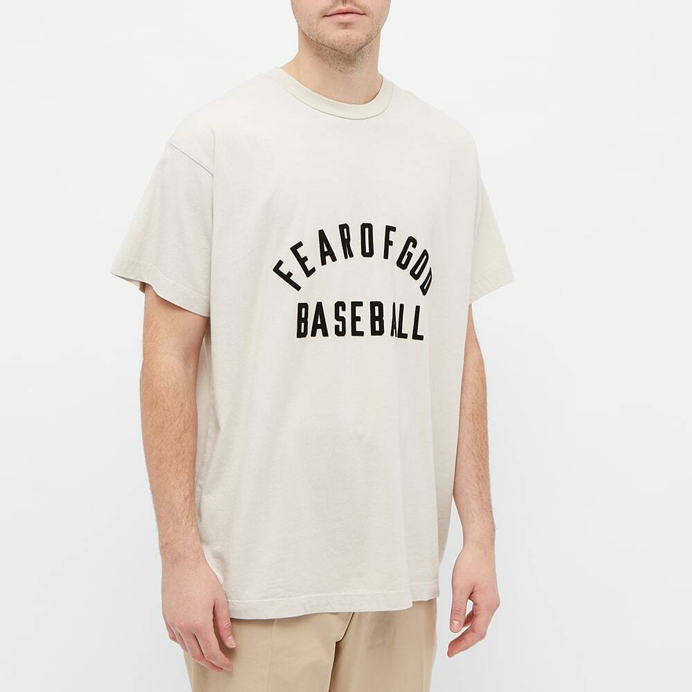 Fear Of God Men's Baseball T-Shirt in Sand/Black Fear Of God