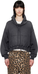 R13 Navy Balloon Popover Hoodie
