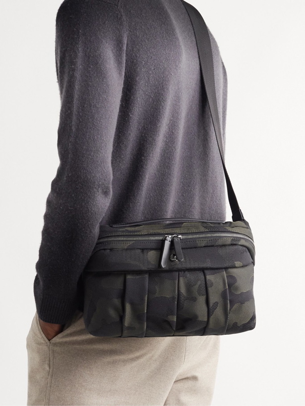 Photo: Mismo - Passage Leather-Trimmed Camouflage-Jacquard Messenger Bag