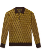 Needles - Jacquard-Knit Polo Shirt - Yellow