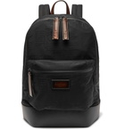 Berluti - Volume Leather-Trimmed Jacquard Backpack - Men - Black