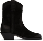 Saint Laurent Black Ratched Cowboy Boots