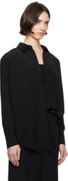 Matteau Black Long Sleeve Silk Shirt