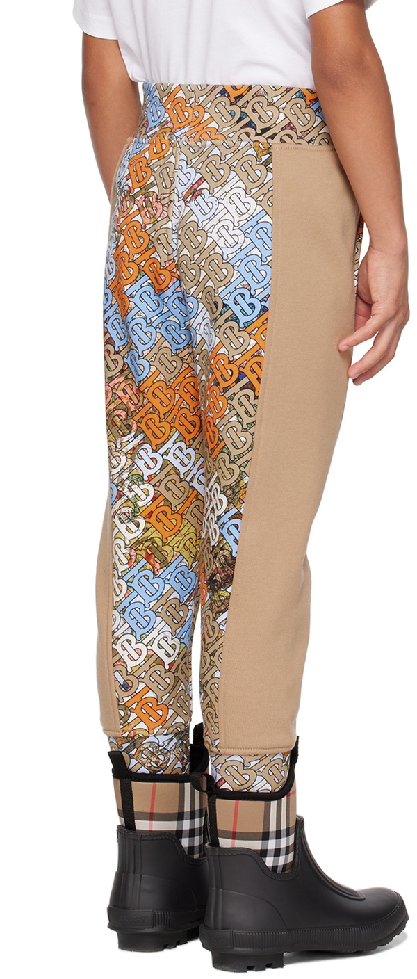 Burberry Kids Beige Monogram Map Lounge Pants