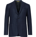 Canali - Kei Slim-Fit Unstructured Wool-Flannel Suit Jacket - Blue