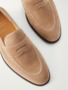 Brunello Cucinelli - Calf Suede Penny Loafers - Brown