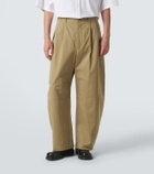 Comme des Garçons Homme Cotton and linen barrel-leg chinos