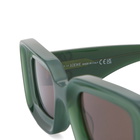 Loewe Eyewear Women's Loewe Rectangular Sunglasses in Light Green/Brown 