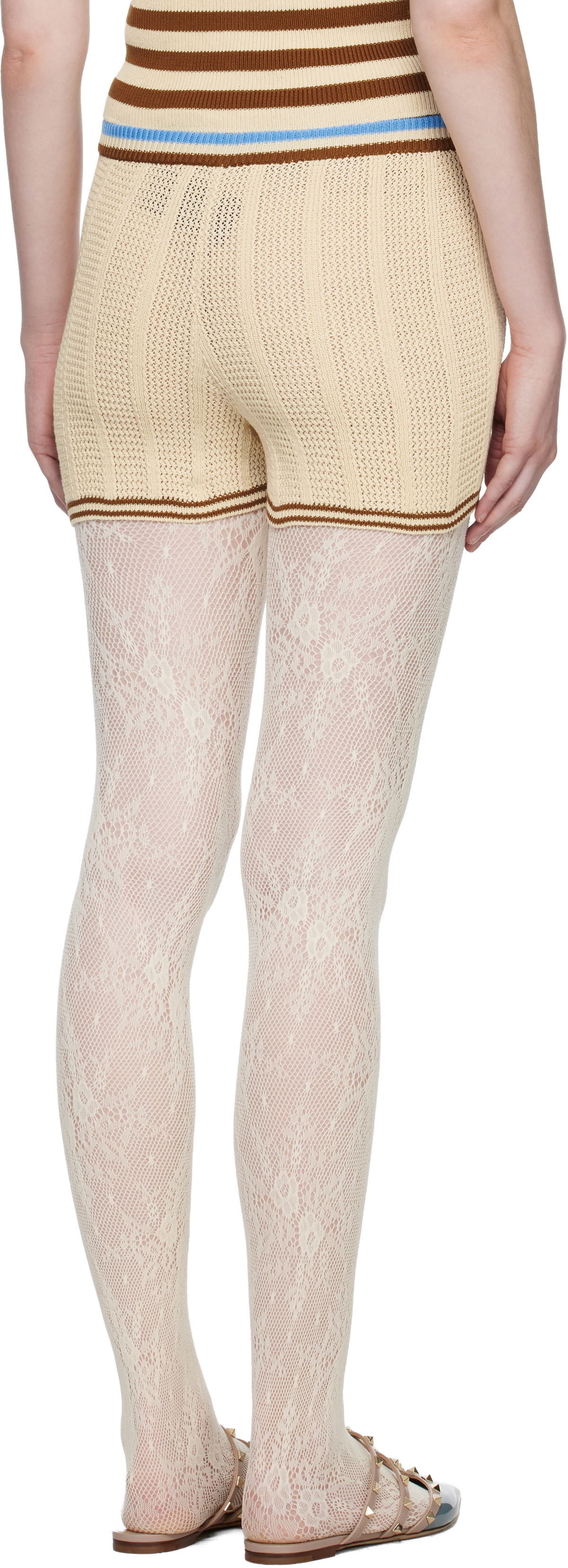Valentino Beige Cotton Shorts