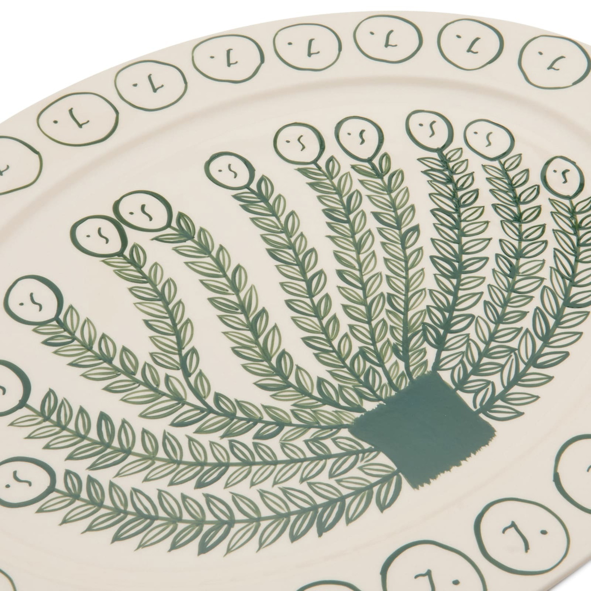 HAY x Emma Kohlmann La Pittura Oval Serving Platter in Olive Grove 