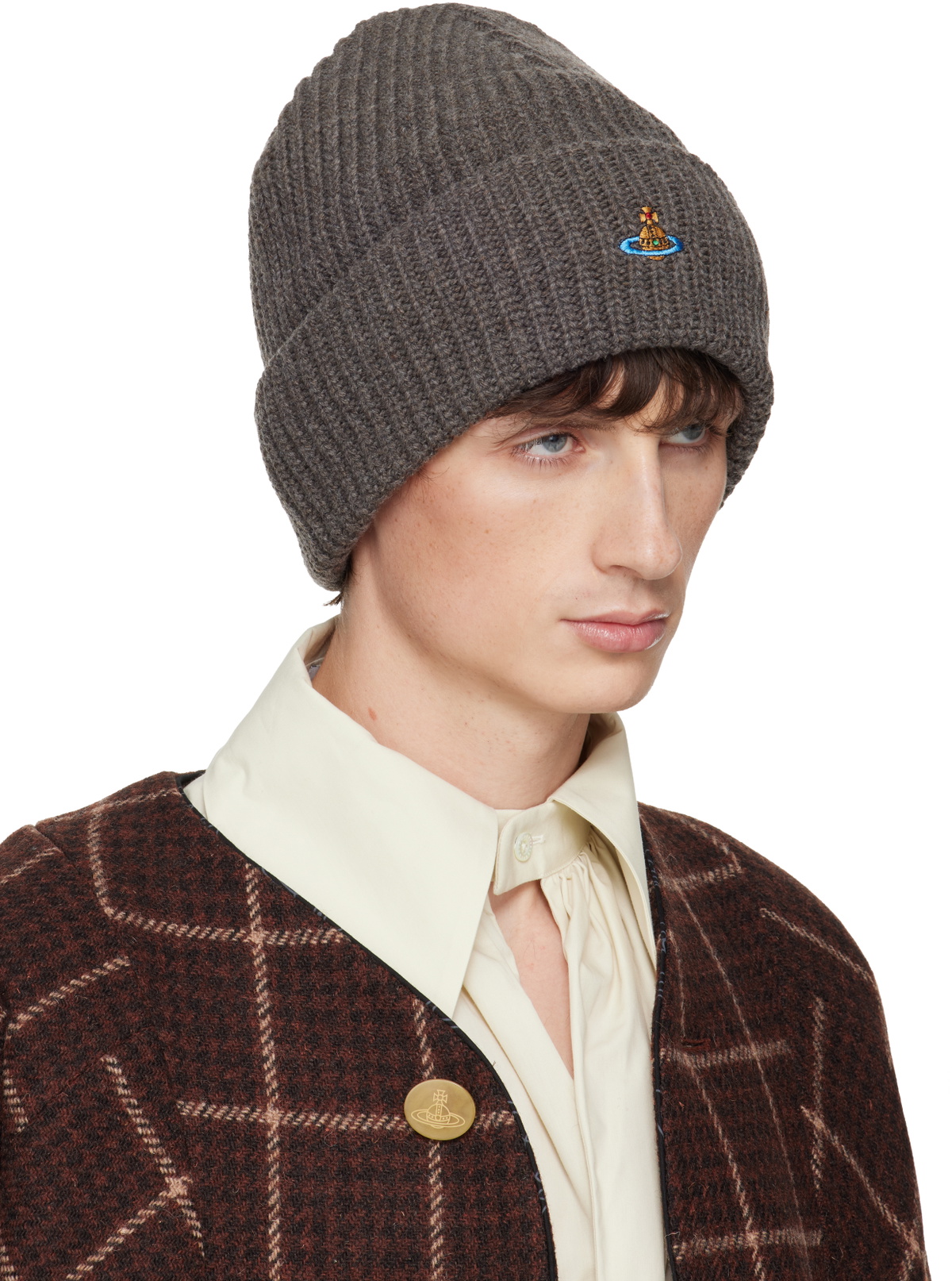 Vivienne Westwood Gray Sporty Beanie