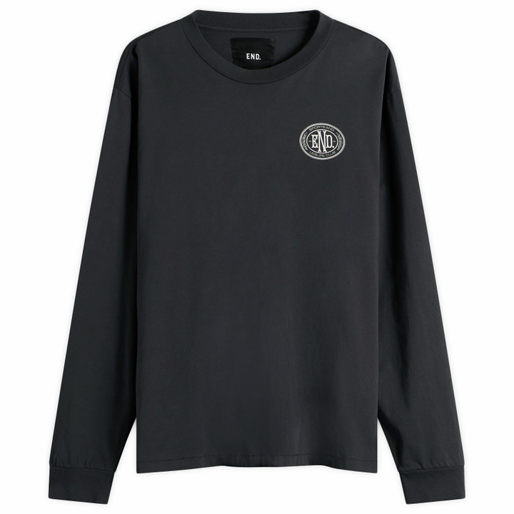 Photo: END. Leisure Long Sleeve T-Shirt in Cinder Black