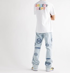 Gallery Dept. - Distressed Logo-Print Cotton-Jersey T-Shirt - White