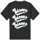 Bisous Skateboard Women's s Gianni Cursive Logo T-Shirt in Black