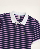 Brooks Brothers Men's Golden Fleece Original Fit Multi-Stripe Polo Shirt | Navy/Purple