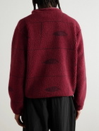 DISTRICT VISION - Printed Fleece Half-Zip Sweatshirt - Red
