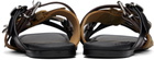 Acne Studios Brown Leather Belts Strap Sandals